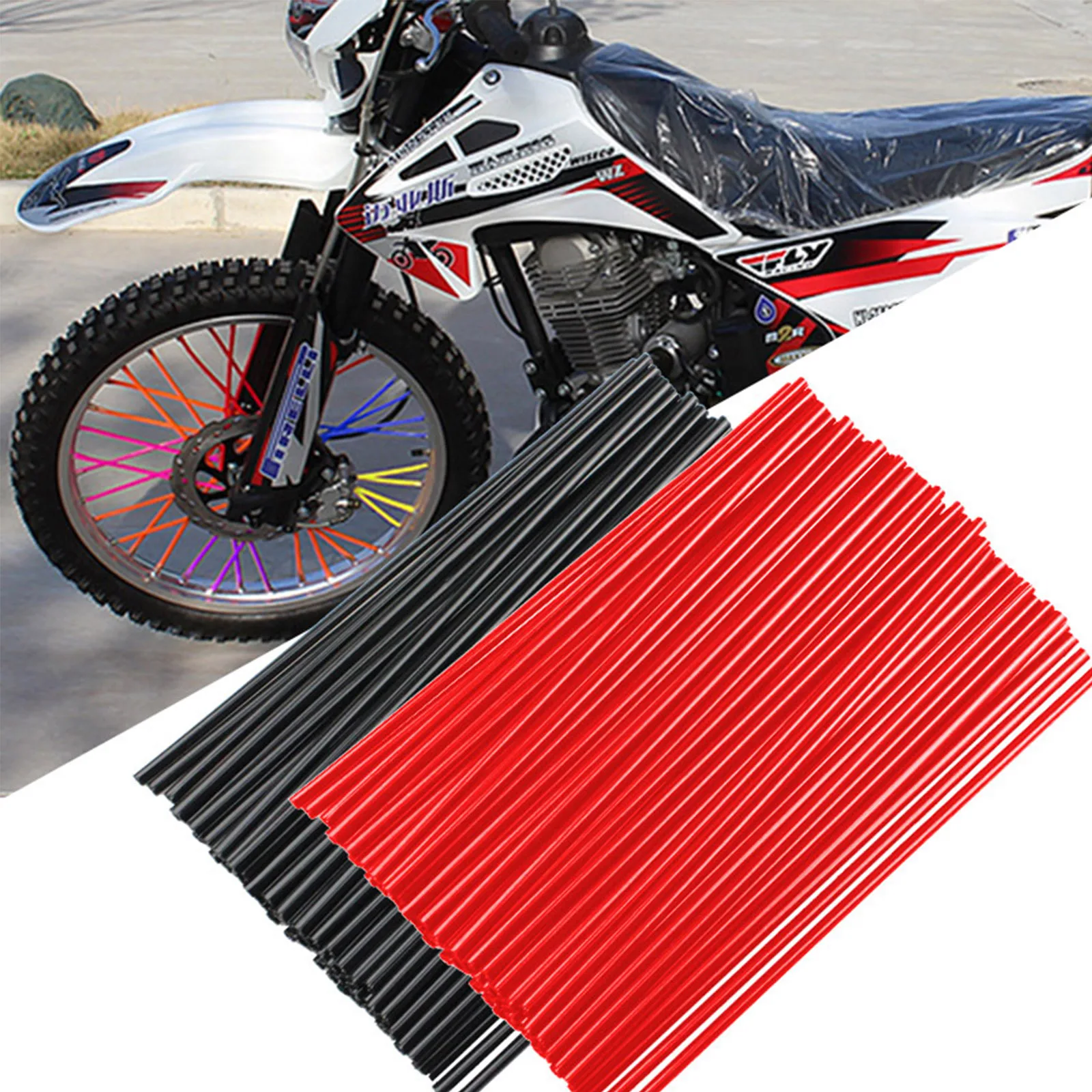 Universal 72Pcs Motorcycle Wheel Rim Spoke Wrap Kit Skin Cover Decoration Protector For Motorcycle Bicycle Bike New Rim Wrap Kit
Universal 72Pcs Motorcycle Wheel Rim Spoke Wrap Kit Skin Cover Decoration Protector For Motorcycle Bicycle Bike New Rim Wrap Kit