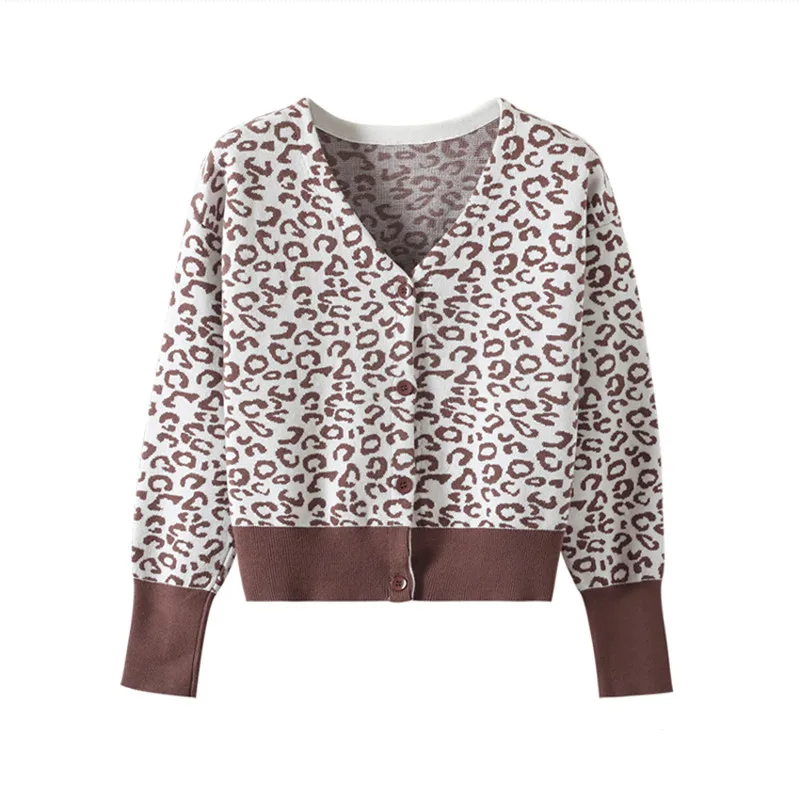 Autumn Women's Leopard Print Sweater V-neck Button Fashion Casual Knitted Cardigan 2021 New
Autumn Women's Leopard Print Sweater V-neck Button Fashion Casual Knitted Cardigan 2021 New