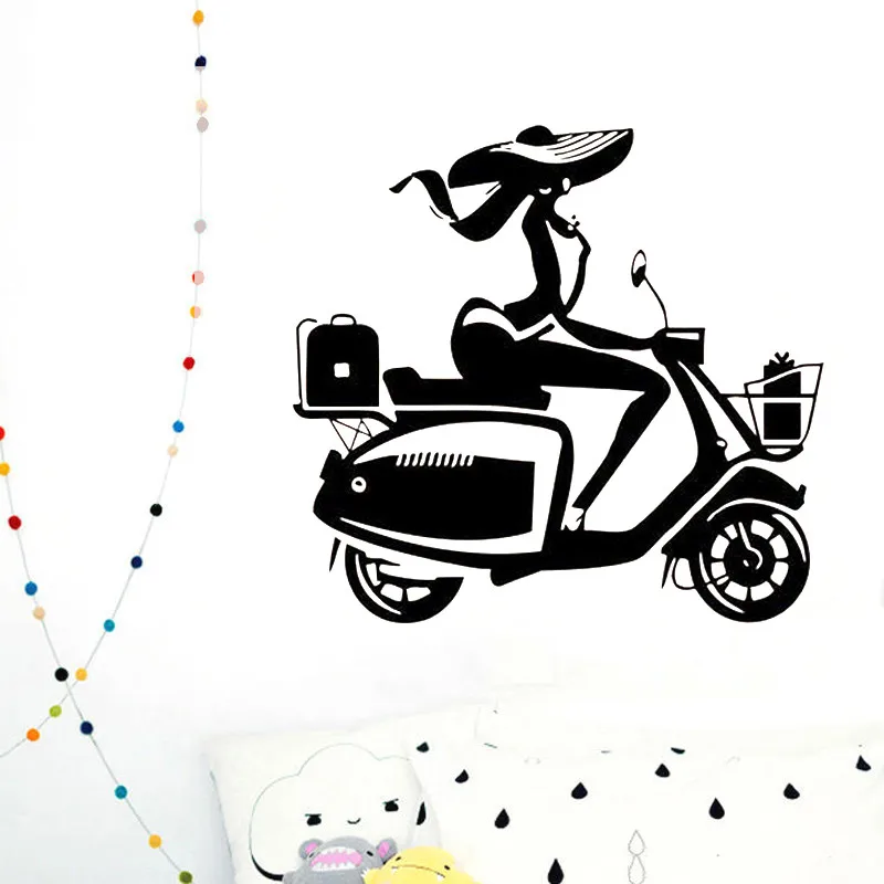 Moped Scooter Wall Decal Motorbike vinyl wall sticker motorcycle home decoration art poster HJ1270
Moped Scooter Wall Decal Motorbike vinyl wall sticker motorcycle home decoration art poster HJ1270