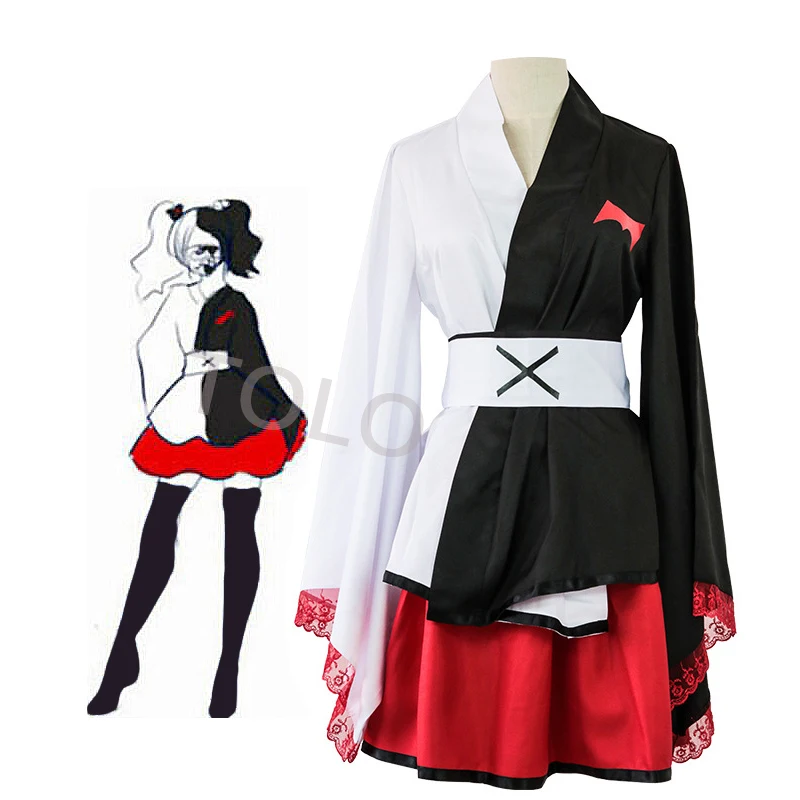 Anime Danganronpa Monokuma Cosplay costume Pinafore Kimono Women Female Dresses Halloween Cosplay Costume Custom Madeume
Anime Danganronpa Monokuma Cosplay costume Pinafore Kimono Women Female Dresses Halloween Cosplay Costume Custom Madeume