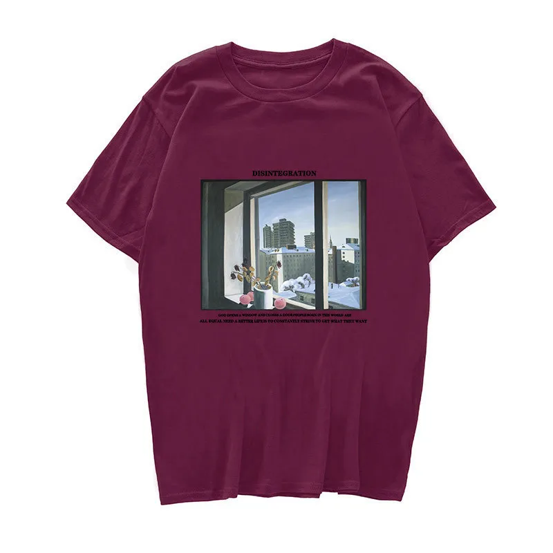 2020 men and women fashion Window landscape printing short-sleeved T-shirt Harajuku casual streetwear T-shirt hip-hopsummer top
2020 men and women fashion Window landscape printing short-sleeved T-shirt Harajuku casual streetwear T-shirt hip-hopsummer top