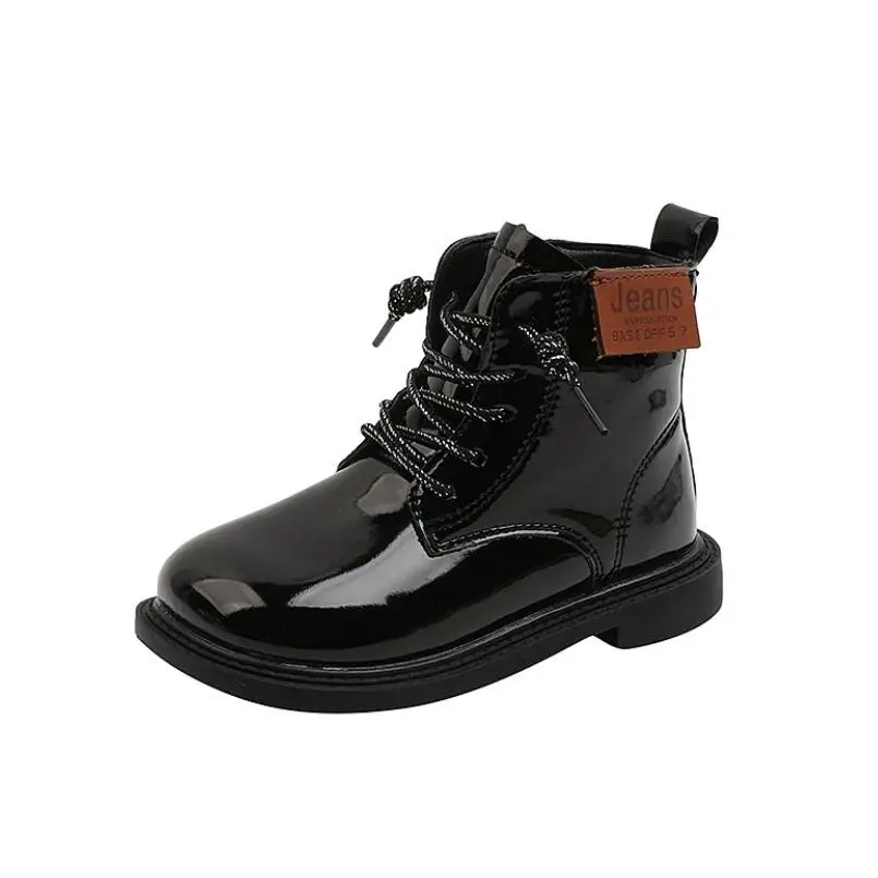 Children Boots Soft-soled Girls Martin Boots Autumn and Winter Warm British Style Boys Leather Boots Student Metal Chain Hot
Children Boots Soft-soled Girls Martin Boots Autumn and Winter Warm British Style Boys Leather Boots Student Metal Chain Hot