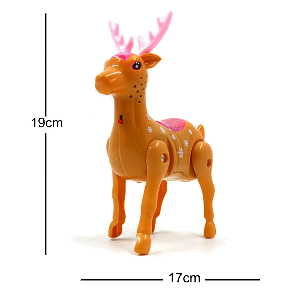 Electric Walking Musical LED Sika Deer Animal Toy with Leash Interactive Kid Toy Automobile Accessories
Electric Walking Musical LED Sika Deer Animal Toy with Leash Interactive Kid Toy Automobile Accessories