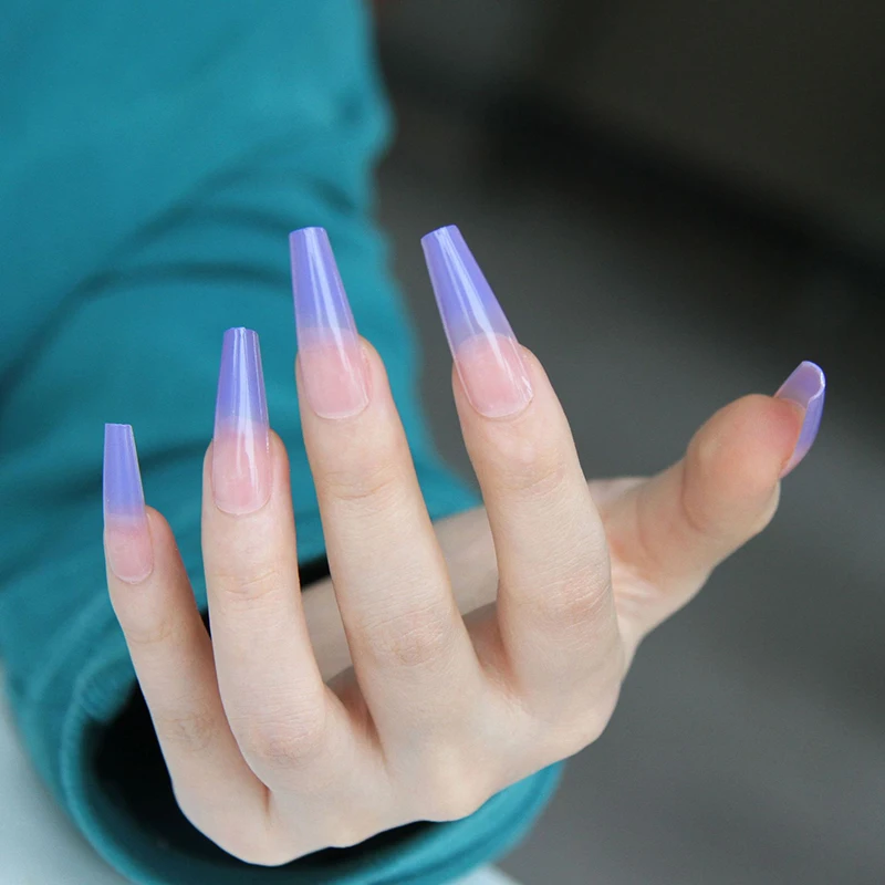 24pcs Ballet Blue Purple Wear Long Paragraph Fashion Manicure Patch False Nails Save Time Wearable Nail Patch False Nails
24pcs Ballet Blue Purple Wear Long Paragraph Fashion Manicure Patch False Nails Save Time Wearable Nail Patch False Nails