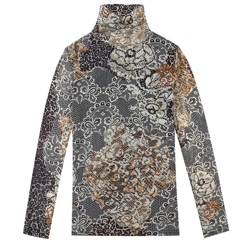 fashion brand autumn style womens tops and blouses lace mesh leopard print long sleeve Basic Korean turtleneck shirts new
fashion brand autumn style womens tops and blouses lace mesh leopard print long sleeve Basic Korean turtleneck shirts new