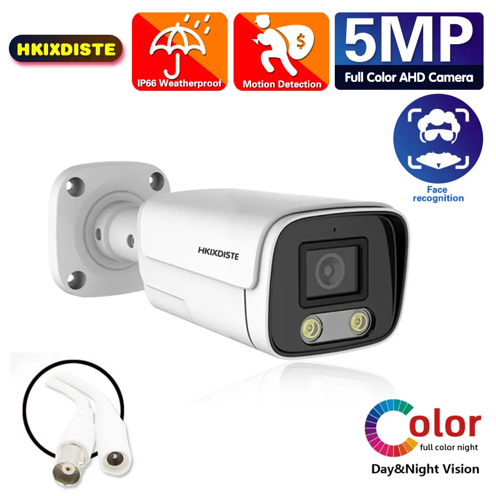 

AHD CCTV Analog Security Camera 5MP Outside Motion Detection Color Night Vision AHD Video Surveillance Camera BNC H.265 XMEYE