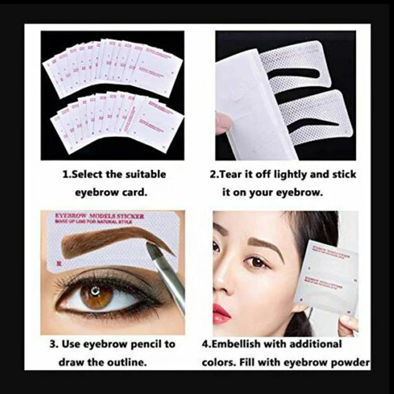 12/24 Pairs Eyebrow Stencil Stickers Eyebrow Drawing Card Template DIY Makeup Tools @ME88
12/24 Pairs Eyebrow Stencil Stickers Eyebrow Drawing Card Template DIY Makeup Tools @ME88