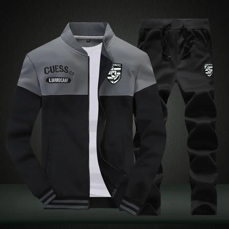2021 spring suit men's new sportswear autumn suit clothing sportswear men's zipper sweatshirt + sports pants men's sports suit
