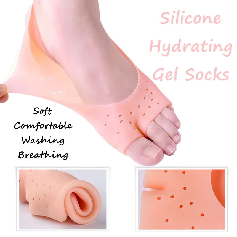 2Pcs/Set Soft Silicone Moisturizing Gel Socks For Foot Care Protector Relieve Dry Cracked Peeling Heels Shoes Insole Pedicure
2Pcs/Set Soft Silicone Moisturizing Gel Socks For Foot Care Protector Relieve Dry Cracked Peeling Heels Shoes Insole Pedicure