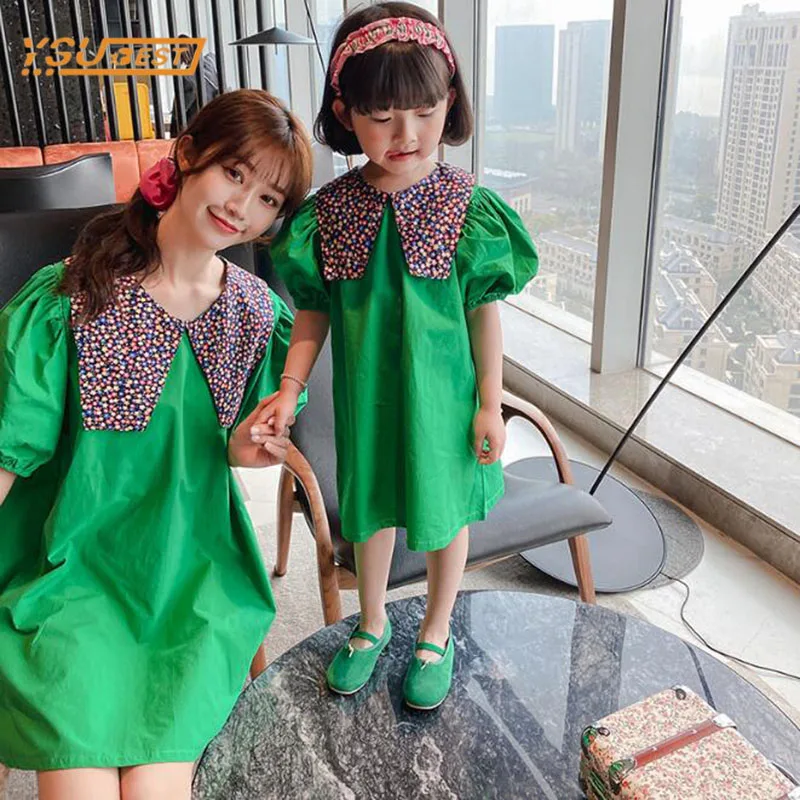Summer Family Mother and Daughter Short Sleeves Pure Color Dress Clothes Fashion Family Clothing Family Matching Outfits Dress
Summer Family Mother and Daughter Short Sleeves Pure Color Dress Clothes Fashion Family Clothing Family Matching Outfits Dress