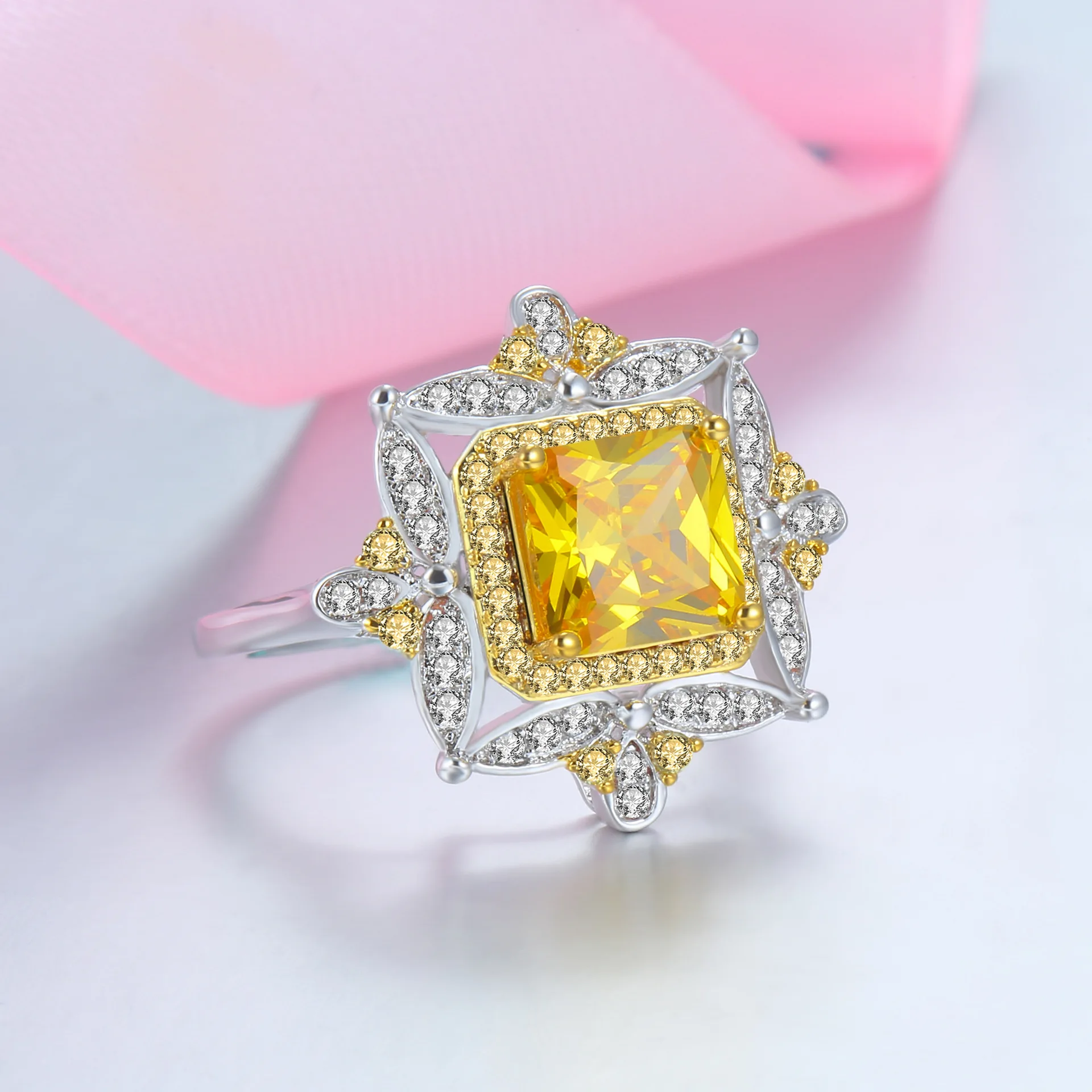 925 Sterling Silver Rings For Women Vintage Square Hollow Carved Ring Yellower Diamond,Wedding Set, Bridal Set,Luxury Gift
925 Sterling Silver Rings For Women Vintage Square Hollow Carved Ring Yellower Diamond,Wedding Set, Bridal Set,Luxury Gift