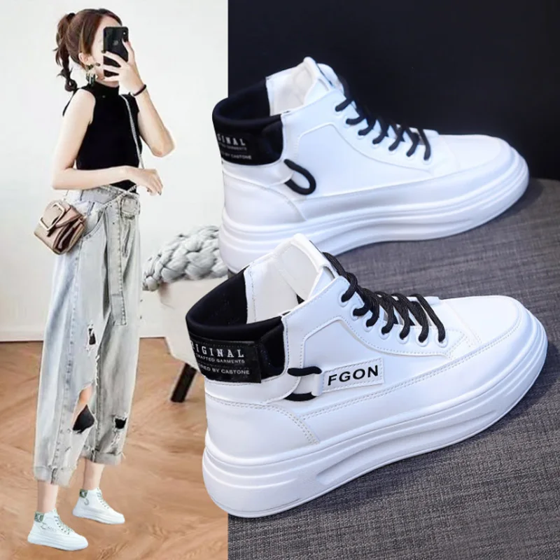 2021 Autumn Winter New Women's High-Top Sneakers No decoration Fashion Increased Women's Platform Casual Shoes Couple Sneakers
2021 Autumn Winter New Women's High-Top Sneakers No decoration Fashion Increased Women's Platform Casual Shoes Couple Sneakers