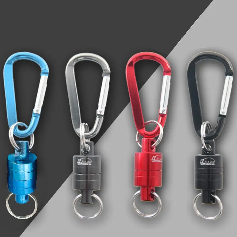 

Strong Magnetic Carabiner Portable Outdoor Fishing Mountaineering Release Lanyard Bearing 4kg For Hang Scissors Knotters Hooks