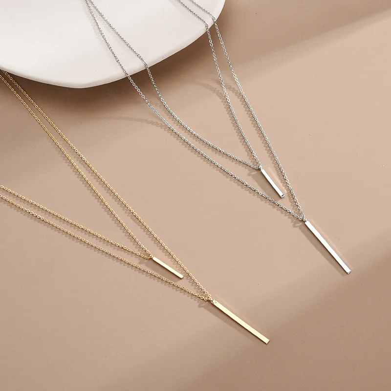925 Sterling Silver Luxury Rectangular Pendant Double Chain Pendent Necklace Exquisite Gorgeous Anniversary Gift dz437
925 Sterling Silver Luxury Rectangular Pendant Double Chain Pendent Necklace Exquisite Gorgeous Anniversary Gift dz437