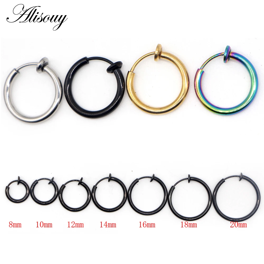 Серьги-кольца Alisouy с имитацией пружины для мужчин и женщин 1 шт. |