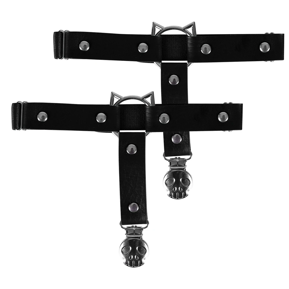 2pcs Leg Thigh Ring Clothing Accessory Women Sexy Punk Goth Cat Head PU Leather Elastic Garter Leg Suspender Sexy Stockings Gart 
2pcs Leg Thigh Ring Clothing Accessory Women Sexy Punk Goth Cat Head PU Leather Elastic Garter Leg Suspender Sexy Stockings Gart