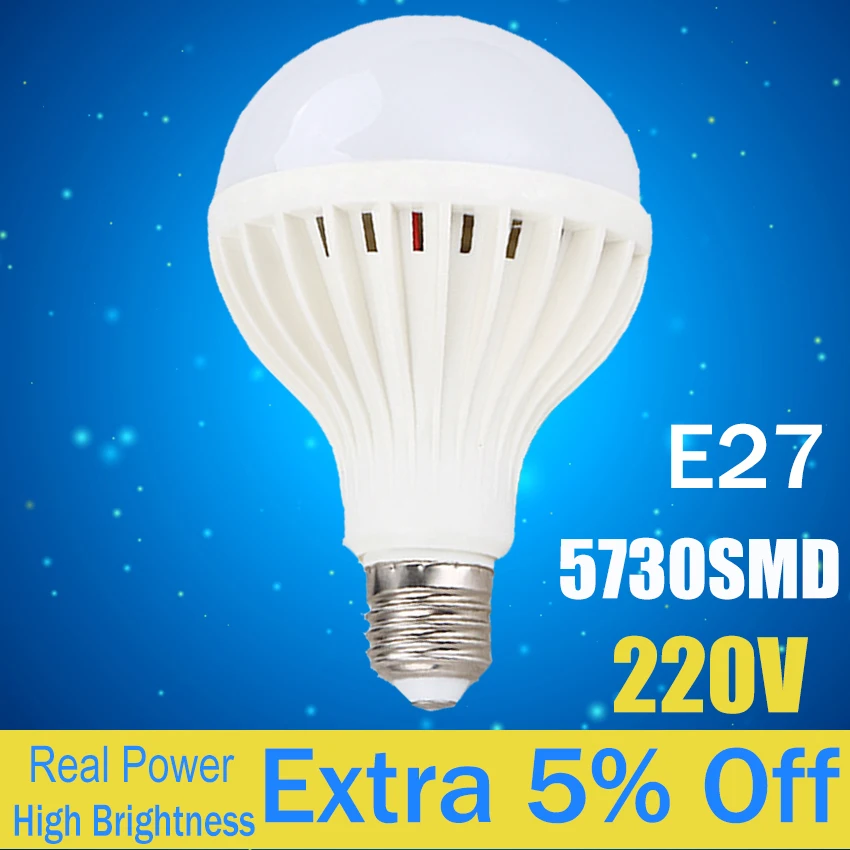 

LED Lamp Light Bulbs E27 3W 5W 7W 9W 12W 220V LED Bulb High Brightness Lampada For Home Bombillas Warm White Cold White
