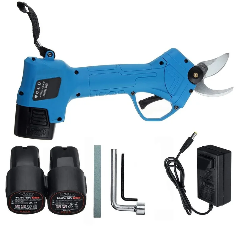 500W 16.8V Rechargeable Electric Pruning Scissors Pruning Shears Garden Pruner Secateur Branch Cutter Cutting Tool w/ 2x Battery
500W 16.8V Rechargeable Electric Pruning Scissors Pruning Shears Garden Pruner Secateur Branch Cutter Cutting Tool w/ 2x Battery