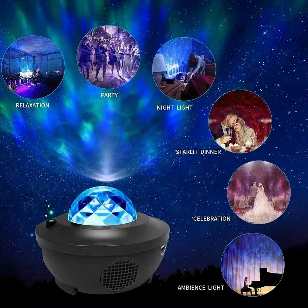 LED Star Galaxy Projector Ocean Wave Night Light Room Decor Rotate Starry Sky Porjectors Luminaria Decoration Bedroom Lamp Gifts
LED Star Galaxy Projector Ocean Wave Night Light Room Decor Rotate Starry Sky Porjectors Luminaria Decoration Bedroom Lamp Gifts