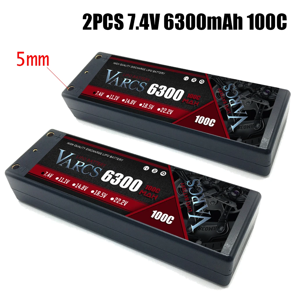 2 шт. VARCS RC Lipo батарея 2S 7,4 В 6300 мАч 100C/200C 5 мм Твердый корпус для радиоуправляемой машины 1/8 /10 Внедорожник Багги грузовик лодки Salash части
2 шт. VARCS RC Lipo батарея 2S 7,4 В 6300 мАч 100C/200C 5 мм Твердый корпус для радиоуправляемой машины 1/8 /10 Внедорожник Багги грузовик лодки Salash части