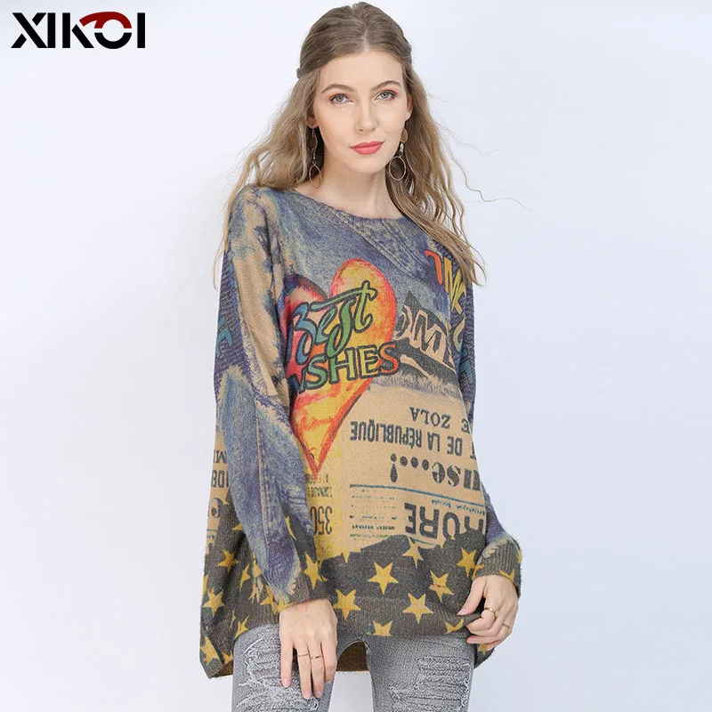 XIKOI Winter Oversized Sweater For Women Warm Long Pullover Dresses Fashion Stars Print Jumper Plus Knitted Sweater Pull Femme
XIKOI Winter Oversized Sweater For Women Warm Long Pullover Dresses Fashion Stars Print Jumper Plus Knitted Sweater Pull Femme