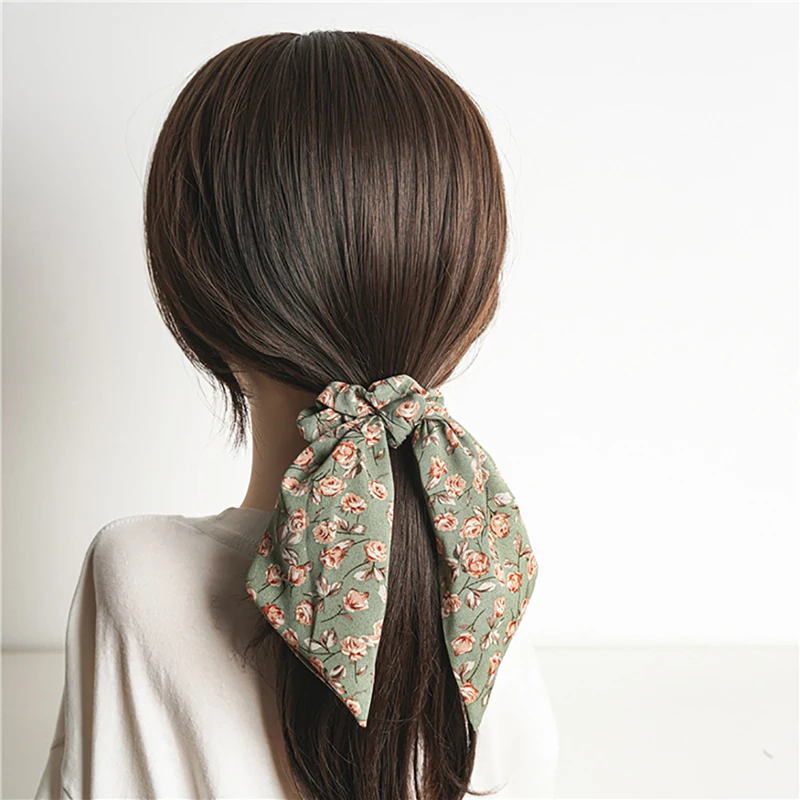 7pcs Solid Floral Print Bow Satin Long Ribbon Ponytail Scarf Hair Tie Scrunchies Women Girls Elastic Hair Bands Hair Accessories
7pcs Solid Floral Print Bow Satin Long Ribbon Ponytail Scarf Hair Tie Scrunchies Women Girls Elastic Hair Bands Hair Accessories