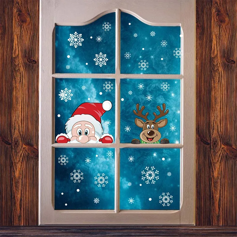 Christmas Snowflake Window Cling Stickers for Glass Xmas Decals Decorations Holiday Snowflake Santa Claus Reindeer Decals
Christmas Snowflake Window Cling Stickers for Glass Xmas Decals Decorations Holiday Snowflake Santa Claus Reindeer Decals