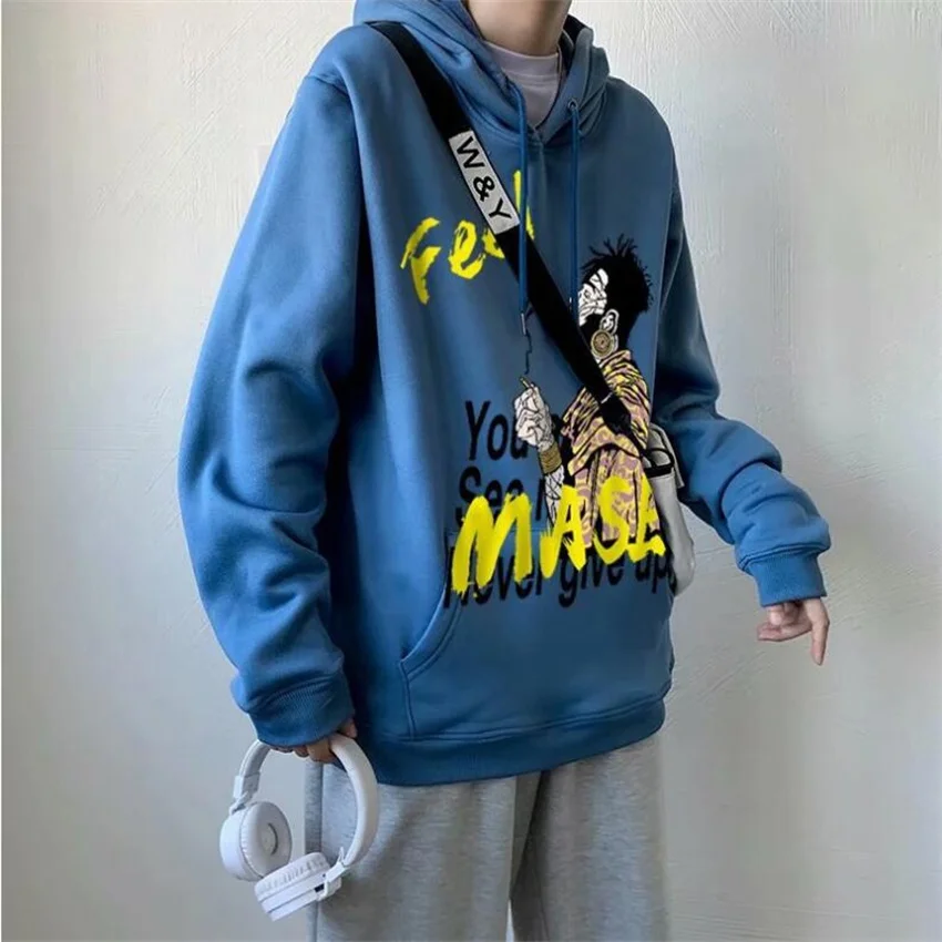 Japanese and Korean men autumn and winter fashion hooded hoodie large size loose leisure students long sleeves cartoon printing
Japanese and Korean men autumn and winter fashion hooded hoodie large size loose leisure students long sleeves cartoon printing