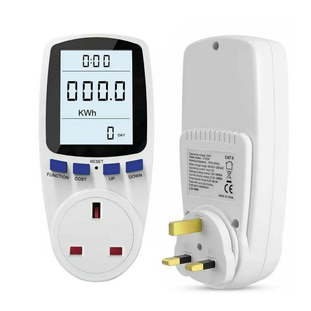 Digital LCD Power Meter Wattmeter Socket Wattage Kwh Energy Meter EU US UK AU Plug Measuring Outlet Power Analyzer Watt Monitor
Digital LCD Power Meter Wattmeter Socket Wattage Kwh Energy Meter EU US UK AU Plug Measuring Outlet Power Analyzer Watt Monitor