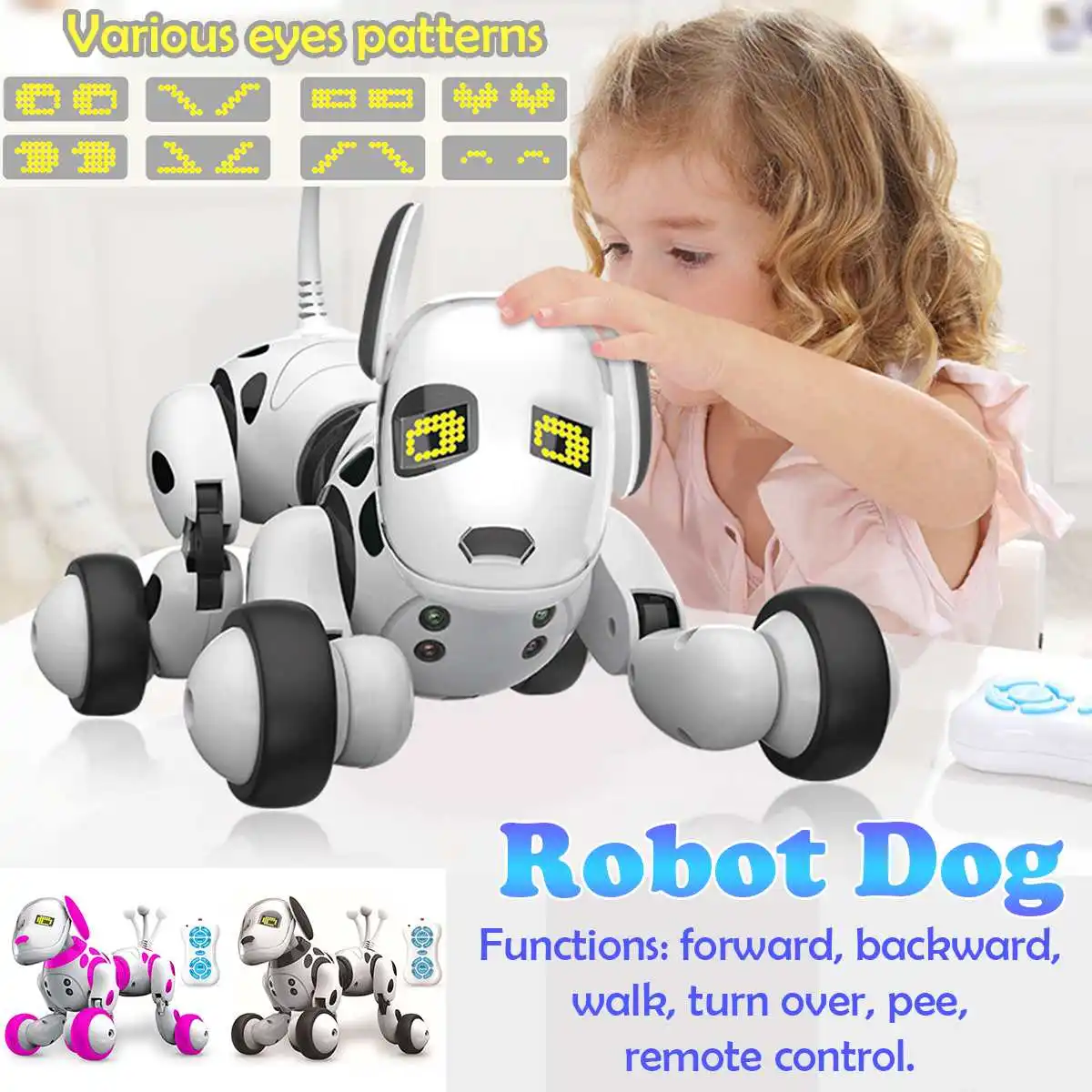New Programable 2.4G Wireless Remote Control Smart Robot Dog Kids Toy Intelligent Talking Robot Dog Toy Electronic Pet Kid Gift 
New Programable 2.4G Wireless Remote Control Smart Robot Dog Kids Toy Intelligent Talking Robot Dog Toy Electronic Pet Kid Gift