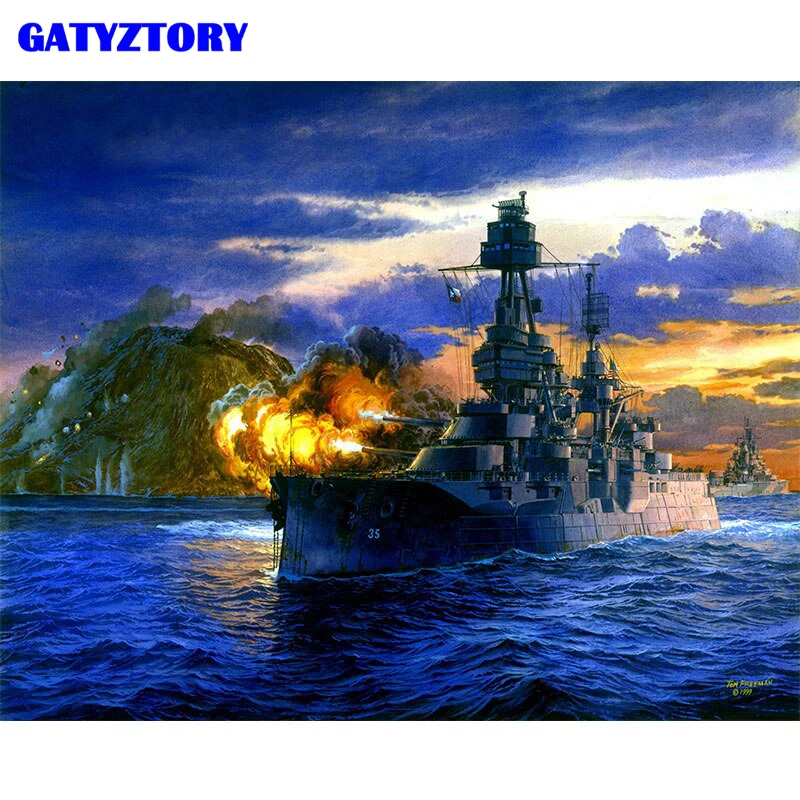 GATYZTORY Ocean Battleship DIY Painting By Numbers Kit Modern Wall Art Picture By Number On Canvas For Home Decoration
GATYZTORY Ocean Battleship DIY Painting By Numbers Kit Modern Wall Art Picture By Number On Canvas For Home Decoration