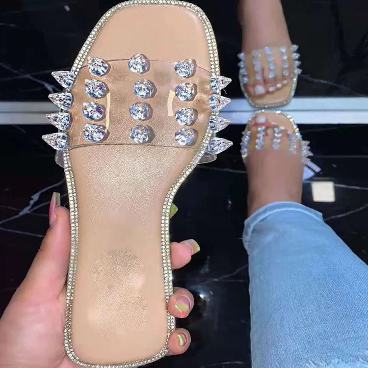 Summer Sandals New 2021 Flat Bottom Fashion Rhinestone Decoration Women Non-slip Sandals Woman Outside Light Beach Flat Sandals
Summer Sandals New 2021 Flat Bottom Fashion Rhinestone Decoration Women Non-slip Sandals Woman Outside Light Beach Flat Sandals