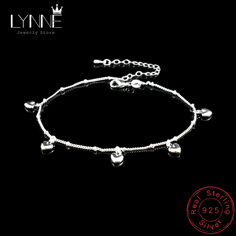New Fashion 925 Sterling Silver Simple Exquisite Heart Pendant Anklets Women Jewelry Birthday Gift Summer Foot Chain Bracelets
New Fashion 925 Sterling Silver Simple Exquisite Heart Pendant Anklets Women Jewelry Birthday Gift Summer Foot Chain Bracelets