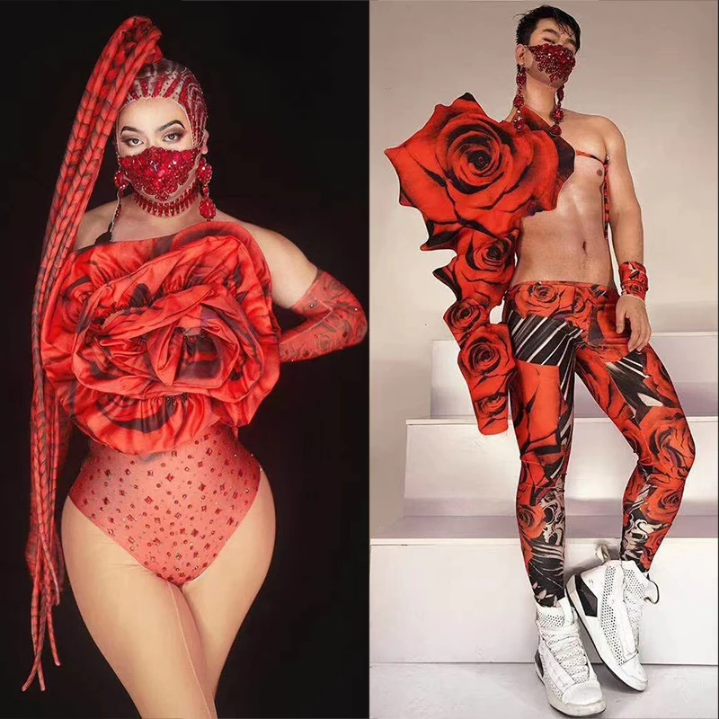 Rave Party GOGO Dance Costume Women Birthday Outfits Rose Printing Men DJ Clothes Singer Performance Elastic Bodysuit db2288 
Rave Party GOGO Dance Costume Women Birthday Outfits Rose Printing Men DJ Clothes Singer Performance Elastic Bodysuit db2288