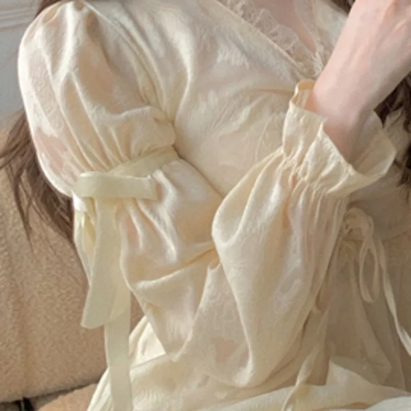 2021 Summer Chiffon Elegant Dress Women Long Sleeve V-Neck Solid Vintage Dresses Evening Party For Females Robe Korean Vestidos
2021 Summer Chiffon Elegant Dress Women Long Sleeve V-Neck Solid Vintage Dresses Evening Party For Females Robe Korean Vestidos