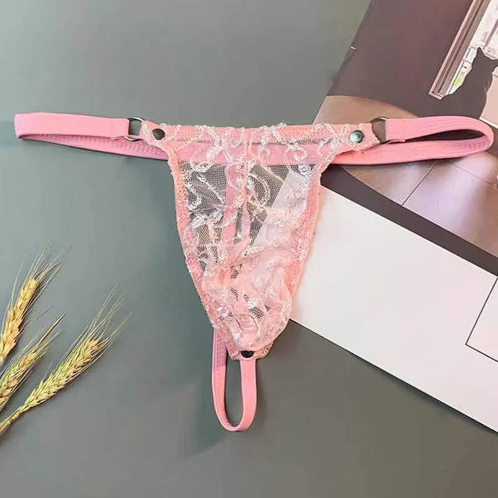 Men's Sissy Lingerie T-Back Thong G-String Lace Transparent Breathable Ultra-Thin Bulge Pouch Panties Bikini Briefs Tanga Hombre
Men's Sissy Lingerie T-Back Thong G-String Lace Transparent Breathable Ultra-Thin Bulge Pouch Panties Bikini Briefs Tanga Hombre