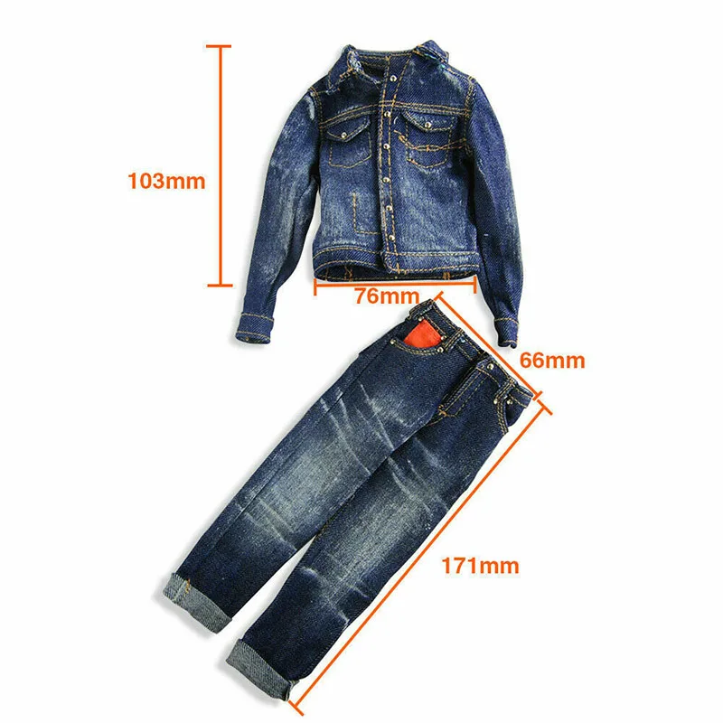 1/6 Blue Jeans Clothes Accessories Jacket Pants Clothing Set Fit 12'' Male Action Figure Body Model In Stock
1/6 Blue Jeans Clothes Accessories Jacket Pants Clothing Set Fit 12'' Male Action Figure Body Model In Stock