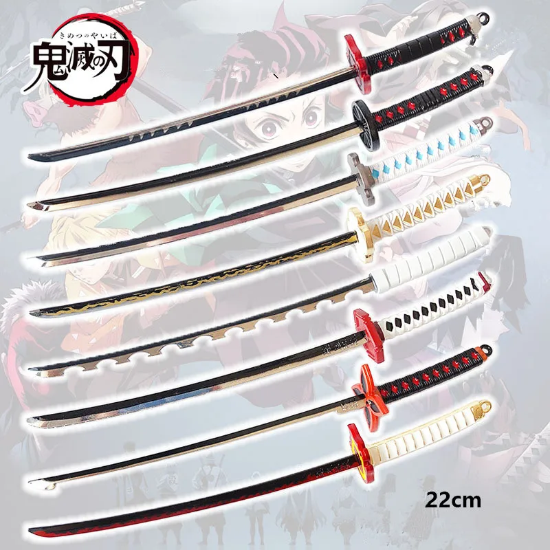 Hot15Styles аниме демон Slayer Kimetsu no Yaiba мультфильм Kamado Tanjirou брелок в виде меча лезвие