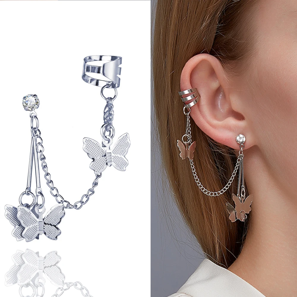 1 PC Trendy Pop Butterfly Drop Earrings for Women Boho Ear Clip Silver Color Accessories Women Girl Weddings Party Jewelry Gift
1 PC Trendy Pop Butterfly Drop Earrings for Women Boho Ear Clip Silver Color Accessories Women Girl Weddings Party Jewelry Gift