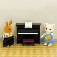 Piano Miniature 1/12 Forest Family Dollhouse Furniture Music Equipment Miniture Acessories Model Accessories 2022 New Miniatures