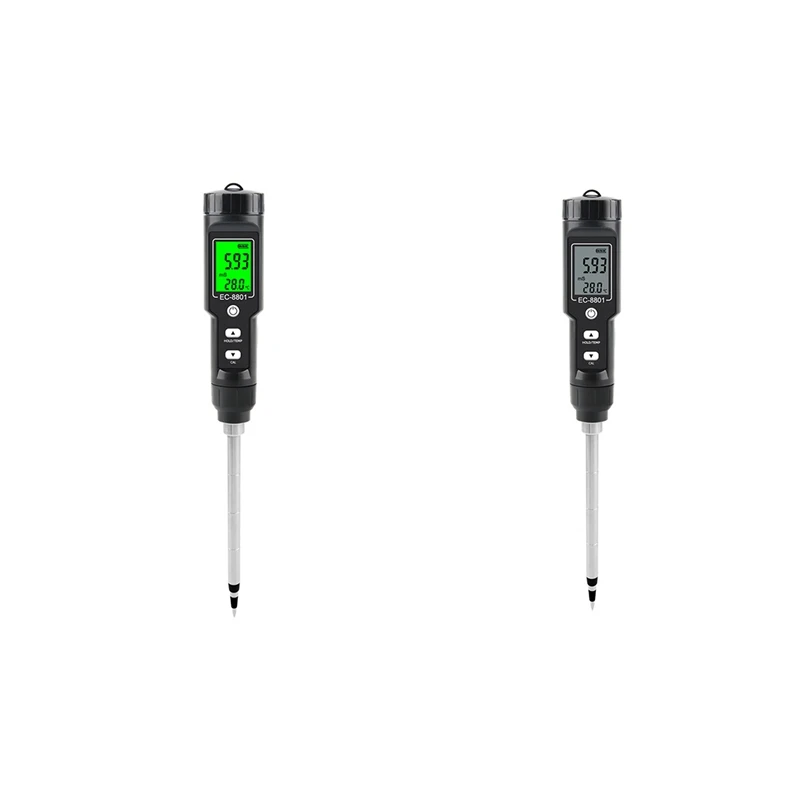 FashionDigital Soil EC/Temperature Tester Waterproof, Detachable Probe Automatic Temperature Compensation
FashionDigital Soil EC/Temperature Tester Waterproof, Detachable Probe Automatic Temperature Compensation