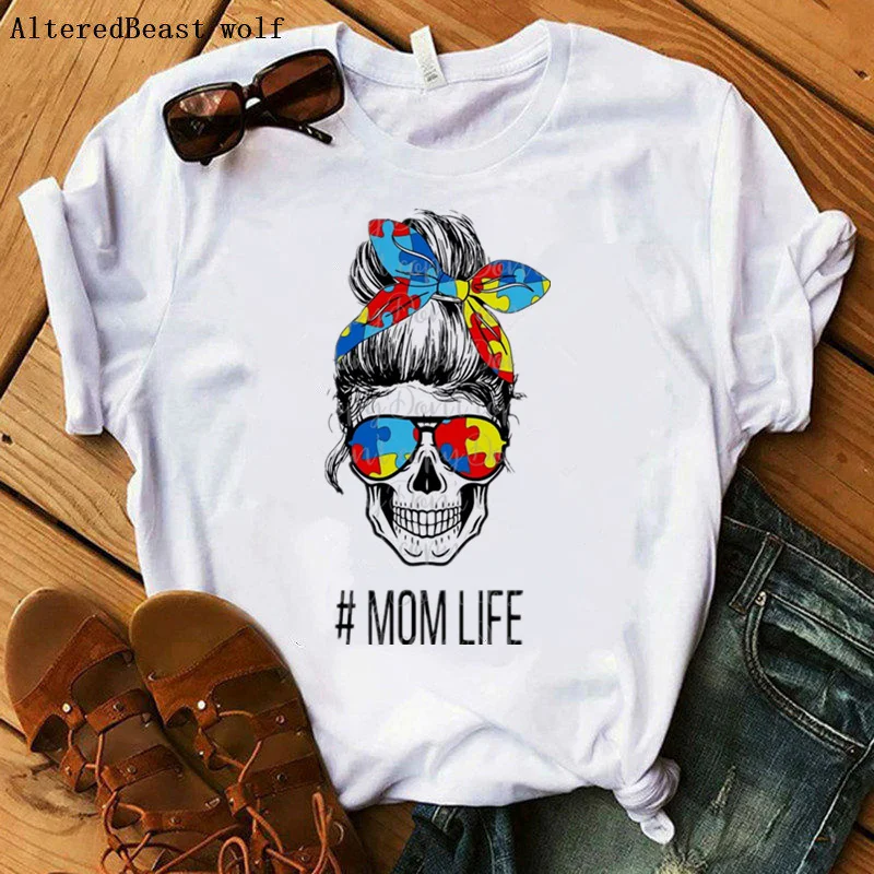 Skull Mama T shirt women Casual Short Sleeve America Bandana mom Printed O-neck Tops Tee T-shirt Punk Women Harajuku T Shirt
Skull Mama T shirt women Casual Short Sleeve America Bandana mom Printed O-neck Tops Tee T-shirt Punk Women Harajuku T Shirt