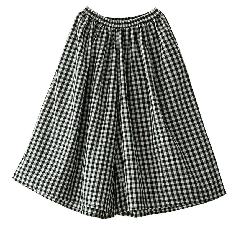 Women's Summer Plaid Wide-leg Culottes Half-length Skirt Mid-length Fashion High-waist All-match Casual Pants Trousers Women
Women's Summer Plaid Wide-leg Culottes Half-length Skirt Mid-length Fashion High-waist All-match Casual Pants Trousers Women