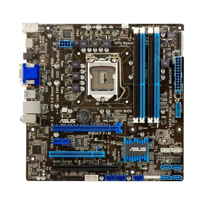 ASUS P8H77-M 1155 Материнская плата H77 материнская DDR3 32 Гб 2133 МГц Поддержка процессора Core