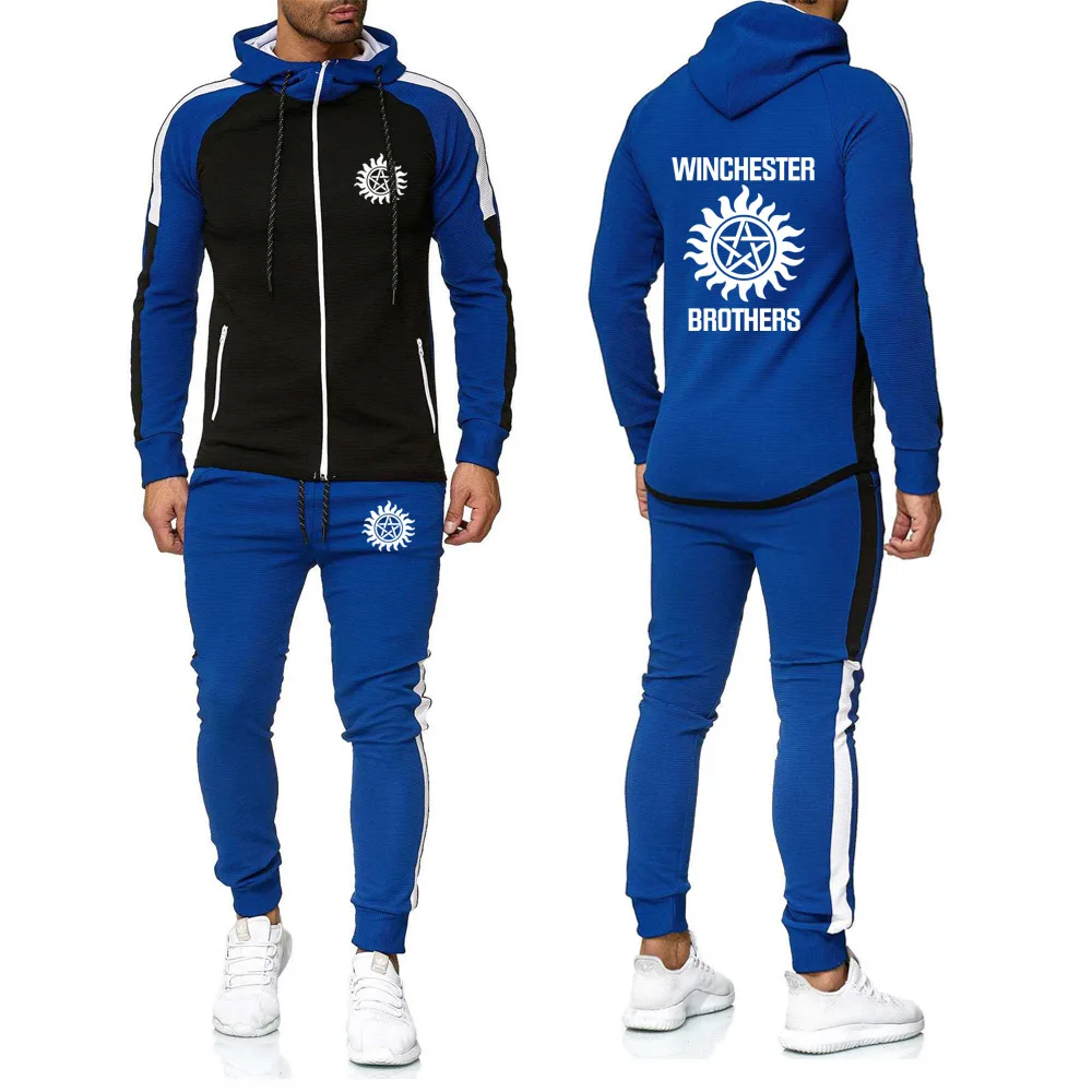New 2020 Winchester Bros Printed Spring Autumn Fashion Casual stitching Color Matching Men's jackets+Pants Suit 2Pcs
New 2020 Winchester Bros Printed Spring Autumn Fashion Casual stitching Color Matching Men's jackets+Pants Suit 2Pcs