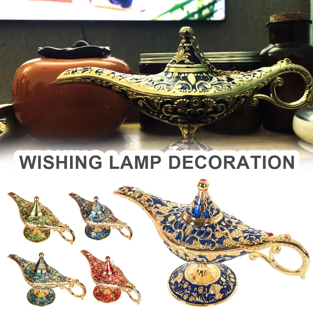 Aladdin's Genie Lamp Vintage Magical Legend Aladdin Magic Lamp for Home/Wedding Table Decoration Creative Ornaments Wishing Gift
Aladdin's Genie Lamp Vintage Magical Legend Aladdin Magic Lamp for Home/Wedding Table Decoration Creative Ornaments Wishing Gift