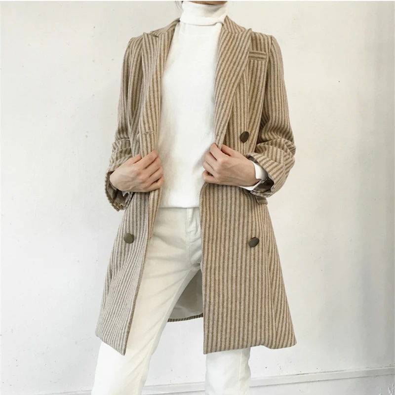 2019 New Spring Autumn Women Trench Coat Fashion Double Breasted High quality Long Stripe Casual Windbreaker Female Outerwear
2019 New Spring Autumn Women Trench Coat Fashion Double Breasted High quality Long Stripe Casual Windbreaker Female Outerwear