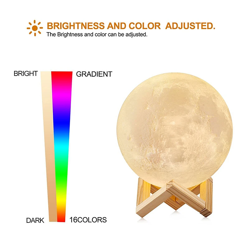 3D Led Night Light Print Moon Lamp Rechargeable Color Change Remote Control Or Touch Moon Light Lamp Table Lamp Bedside Lamp
3D Led Night Light Print Moon Lamp Rechargeable Color Change Remote Control Or Touch Moon Light Lamp Table Lamp Bedside Lamp