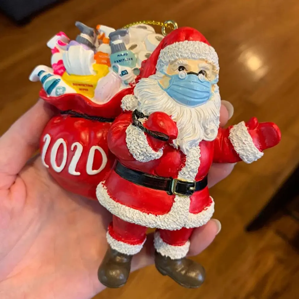 2020 Christmas ornaments Santa Claus wearing a mask to decorate Christmas tree ornaments holiday decorations kerst navidad 02
2020 Christmas ornaments Santa Claus wearing a mask to decorate Christmas tree ornaments holiday decorations kerst navidad 02