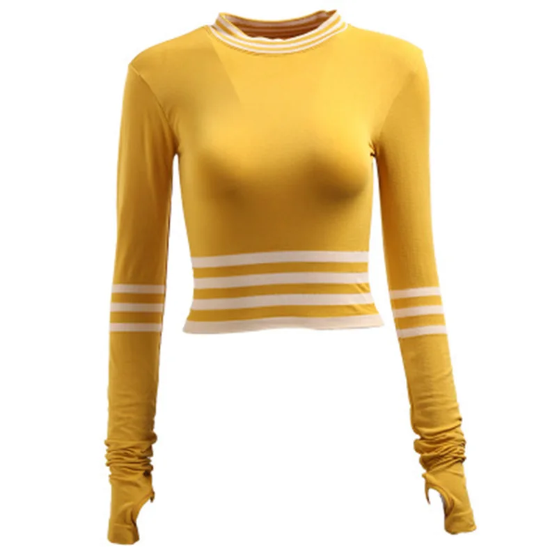 Women Sport Cropped Tops Gym Sportswear Tight Women Yoga Shirt Gym Thin Long Sleeve Workout Stretch Women Yoga Top Fitness Shirt 
Women Sport Cropped Tops Gym Sportswear Tight Women Yoga Shirt Gym Thin Long Sleeve Workout Stretch Women Yoga Top Fitness Shirt